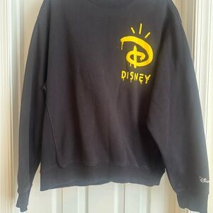 H&M Black Sweatshirt with Yellow Disney Logo